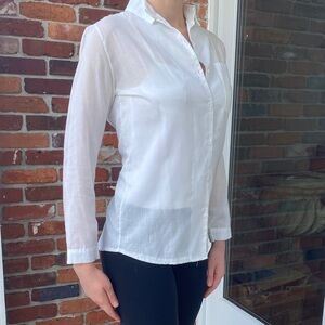 Classic White Women's Button-Up Shirt